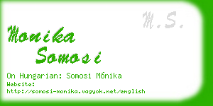 monika somosi business card