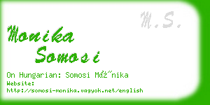 monika somosi business card